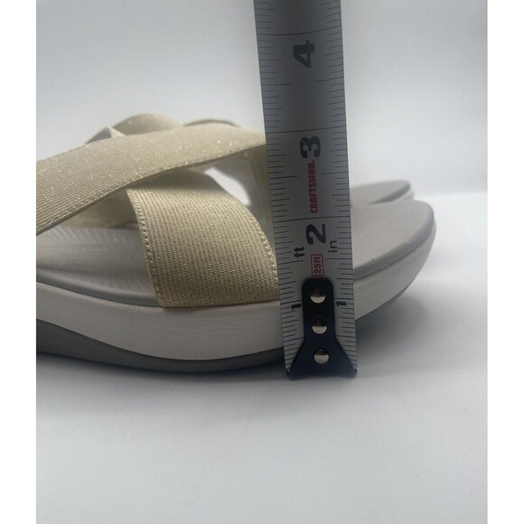 CLARKS Cloudsteppers Arla Elin Gold Metallic Women's Slide Sandals 12M - Picture 10 of 10